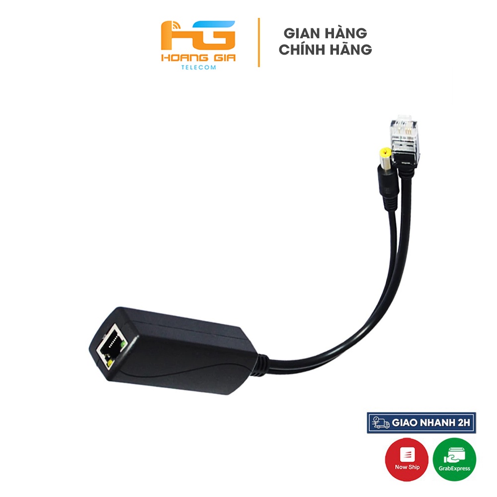 Bộ chuyển đổi splitter poe 48v sang 12v cho camera ip không poe splitter poe
