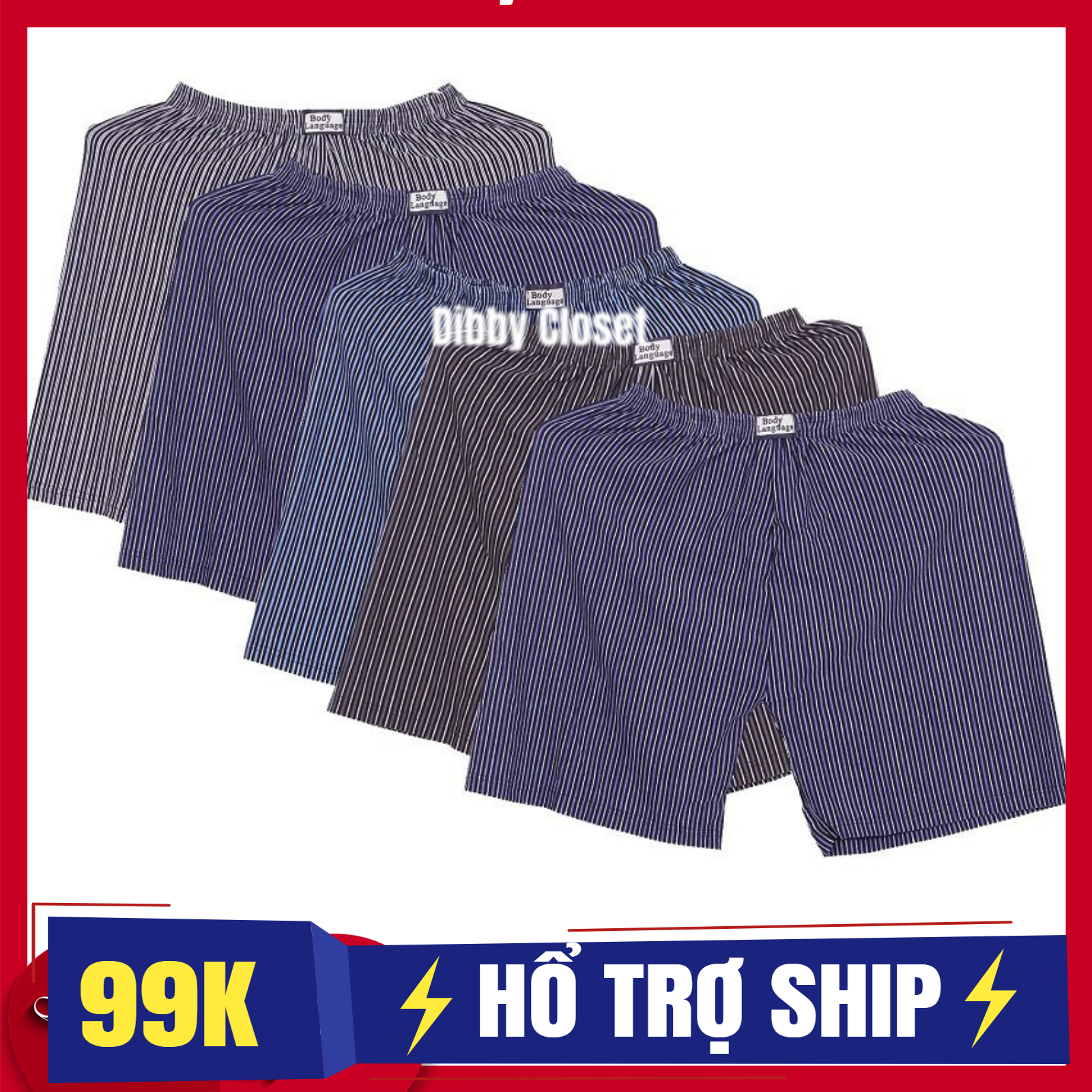 COMBO 7 Quần đùi Nam mặc nhà, quần đùi nam kẻ sọc thoáng mát vải mõng