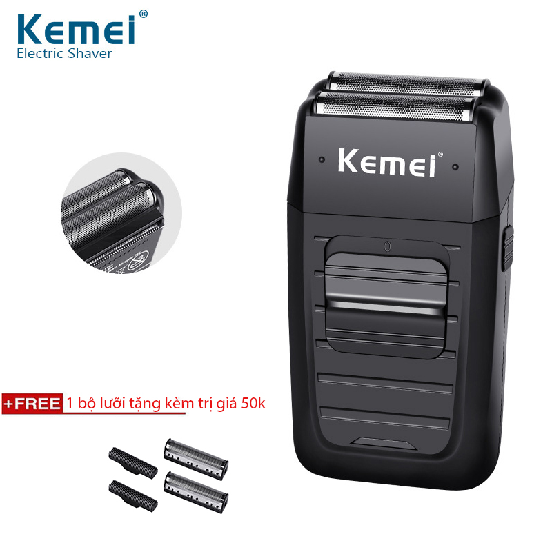 Máy cạo râu KEMEI 1102 tặng thêm bộ lưỡi