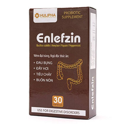 Enlefzin, hỗ trợ làm giảm các triệu chứng như đầy hơi, khó tiêu, táo bón