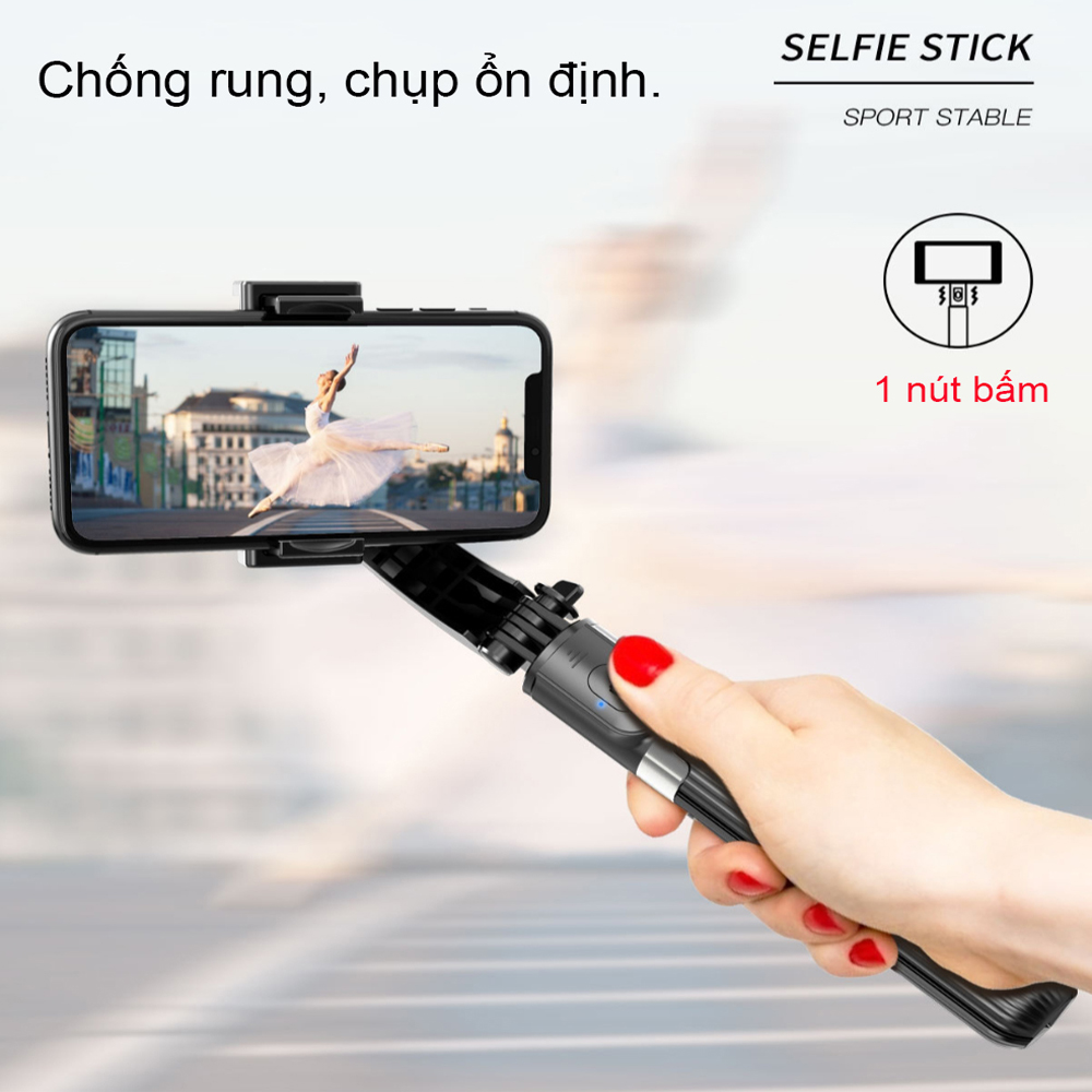 Gậy quay phim chống rung, Gimbal chống rung Stabilizer Gimbal L08 Chống rung 3 trục cho ảnh sắc nét Bảo hành 6 tháng