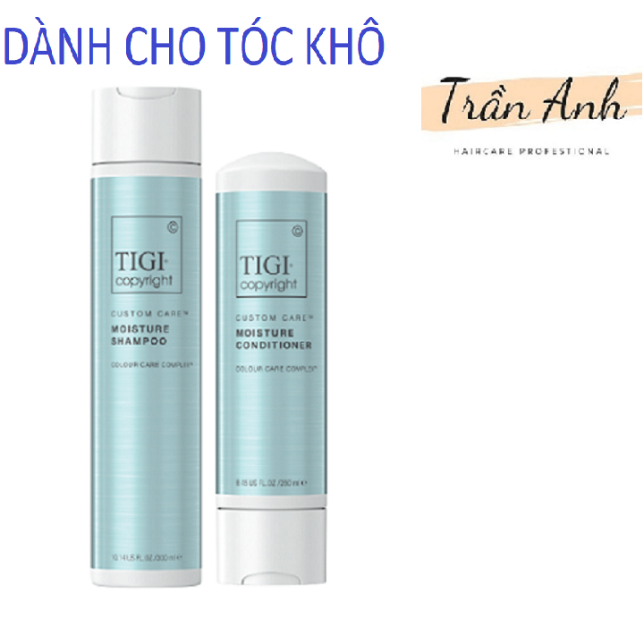 [Hàng chính hãng - Dòng cao cấp của TIGI Mỹ] Bộ gội và xả dành cho tóc khô - Giúp cấp ẩm cho tóc – Tigi CopyRight Moisture - sản phẩm không chứa Sunfat (mypham-TranAnh - Trần Anh)