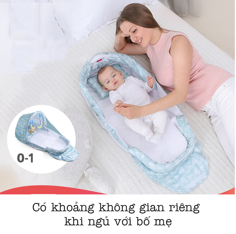 [HCM]Nôi gấp gọn ngủ chung giường cho bé giường nôi di động giuong noi cho be- Ảnh thật được chọn màu