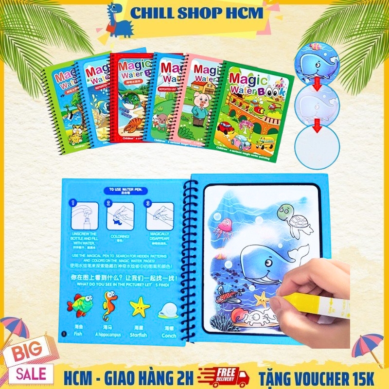 Tranh Tô Màu Ma Thuật Không Bao Giờ Hết Mực Màu Bằng Nước Không Sợ Lem Màu Đồ Chơi Tranh Tô Màu cho Bé Gái Bé Trai Tập Tô Màu Bé Từ 4 - 6 Tuổi Tập Tô Màu Cho Bé Đồ Chơi Trẻ Em Đồ Chơi Cho Bé Gái Sách Tô Màu Đồ Chơi Cho Bé Trai