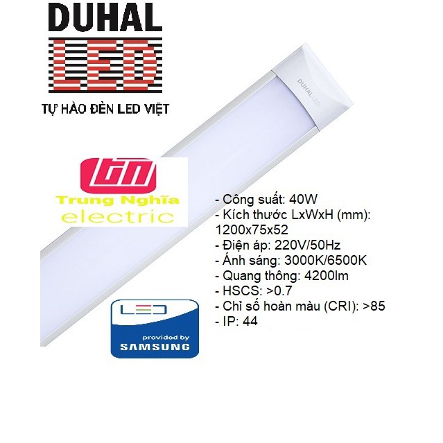Đèn ốp trần led chụp mica duhal 40w - 1m2 - kdld840