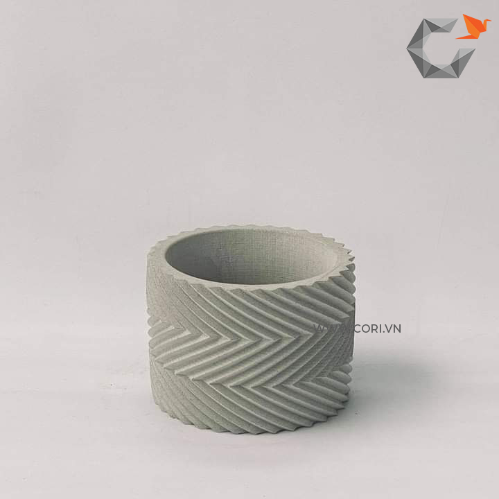 Chậu cây xi măng cao cấp  Cori - Mechanics , kích thước 15x13,5x11 ( PL1502)