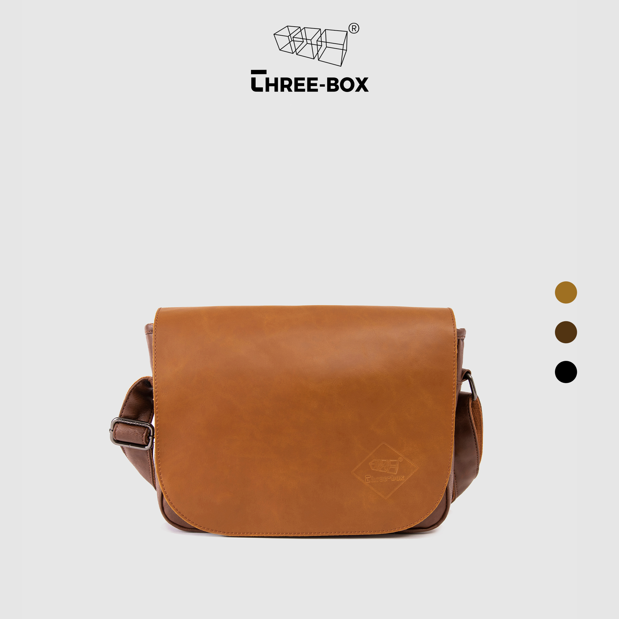 Túi chéo da unisex three-box - ms3512