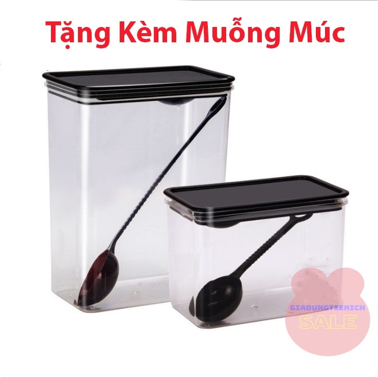 Hộp nhựa đựng bột, hạt, cà phê