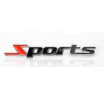 Logo trang trí sports kim loại chữ nổi - dán trang trí ôtô