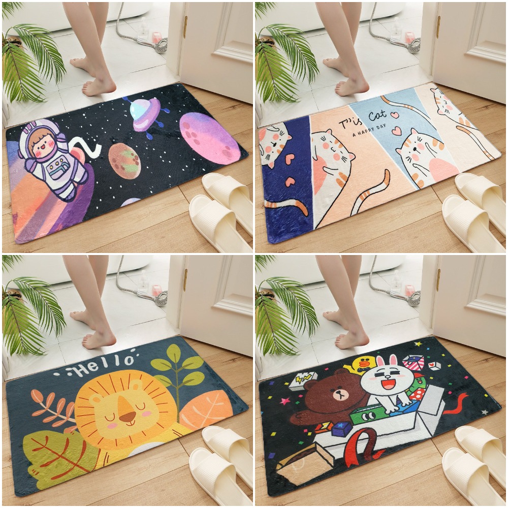 Thảm chùi chân, thảm lau chân bọt biển thấm nước chống trơn trượt kích thước 60x40cm