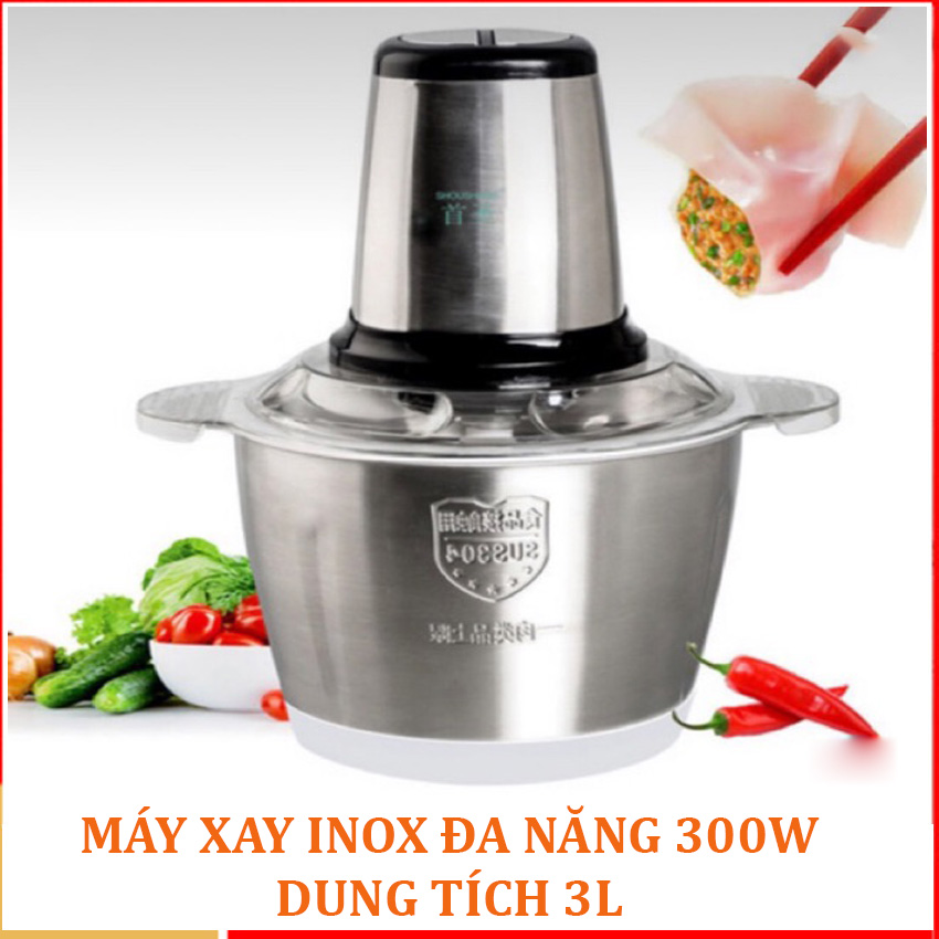 Máy xay thức ăn dặm cho bé, Máy xay đa năng 300W 3L, Máy xay cầm tay đa năng loại xin, Máy xay thịt công suất lớn - Giảm giá tới 50% - Bảo hành 1 đổi 1 toàn quốc - YENNY
