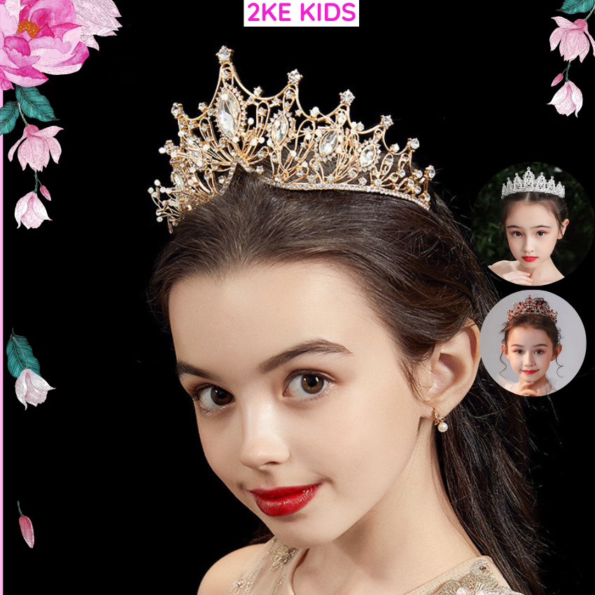 Vương miện cho bé gái ,bờm tóc cho bé đi tiệc , tết, phụ kiện tóc bé gái đi chụp ảnh -2KE KIDS