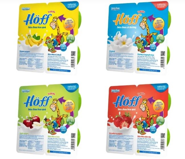 5 lốc sữa chua trẻ em Hoff 4 hủ x 55g tặng 1 hủ yến 70g - Giao hàng hỏa tốc