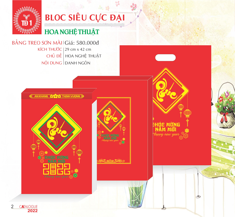 Lịch Bloc Siêu Cực Đại 2022 - Hoa Nghệ Thuật - TĐ01
