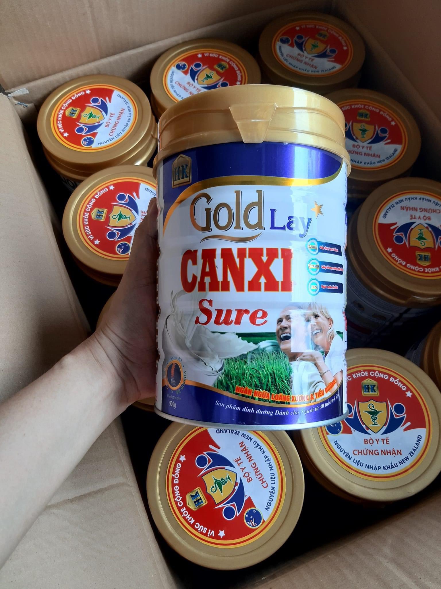 Sữa bột GOLDLAY CANXI SURE chống loãng xương, giúp xương chắc khỏe 900g