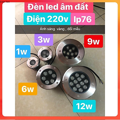 Đèn led âm sàn, âm đất sân vườn cao cấp ip76, chống nước, chống bụi, 1w-3w-6w-9w-12w