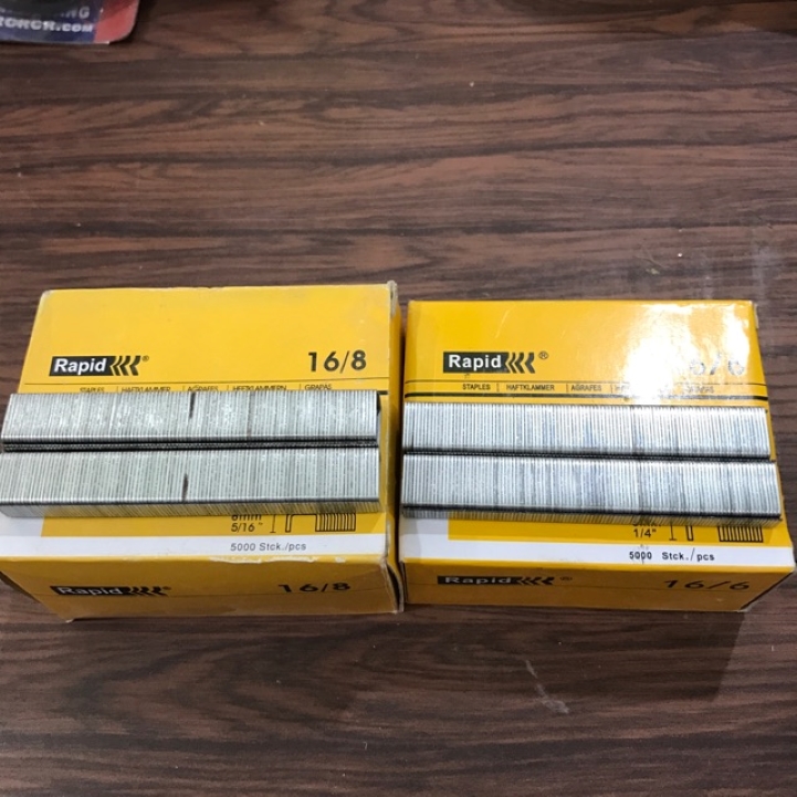 Hộp kim bấm gỗ Rapid 16/8, kim loại tốt, chắc, không siêu vẹo (Vườn Sài Gòn - Vuon Sai Gon)