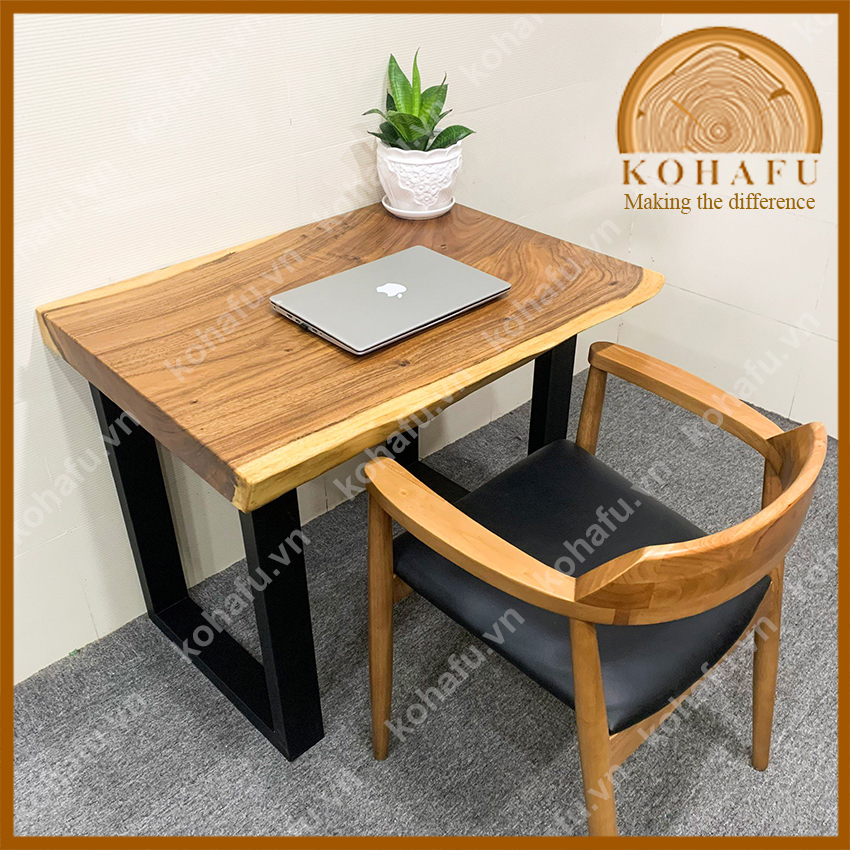 [Giảm giá mùa Xuân] Các mẫu bàn làm việc cá nhân, bàn học sinh, bàn gỗ me tây nguyên tấm Kohafu