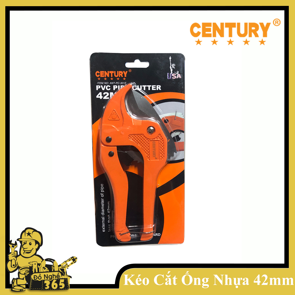 Kéo cắt ống nhựa PVC 42mm Century -  Lưỡi kéo được chế tạo bằng thép hợp kim cao cấp, được qua quá trình xử lý nhiệt, nhằm tăng độ cứng và độ sắc bén cho lưỡi kéo
