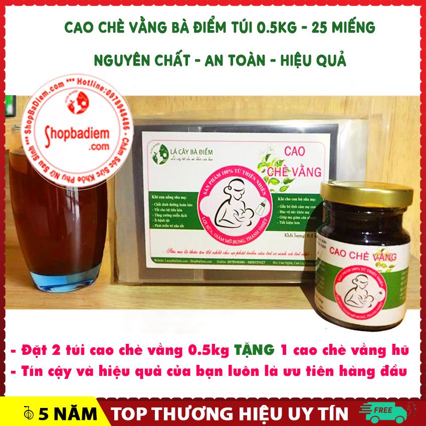 Túi Cao Chè vằng Lợi Sữa Giảm Cân 0.5 kg 25 Gói | Đặt 2 Túi Tặng 1 Cao Chè Vằng Hũ 130k - Shop Bà Điểm.