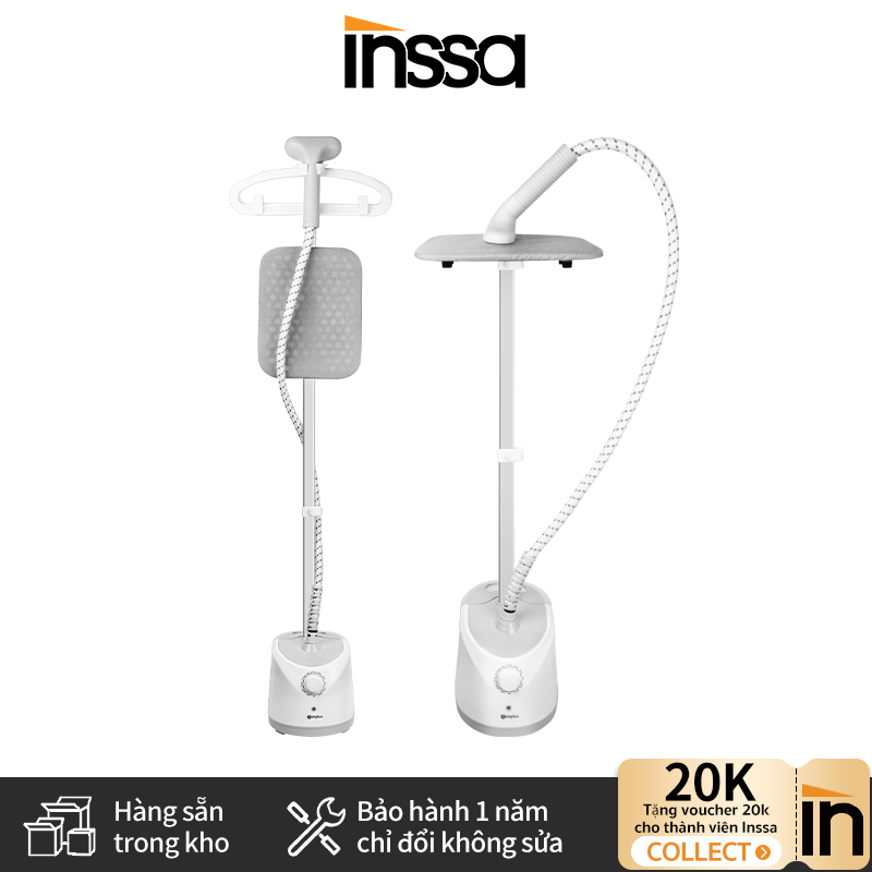 Bàn ủi hơi nước đứng inssa bàn là hơi nước đa dụng 2 trong 1 là đứng là nằm gtjh012wh01