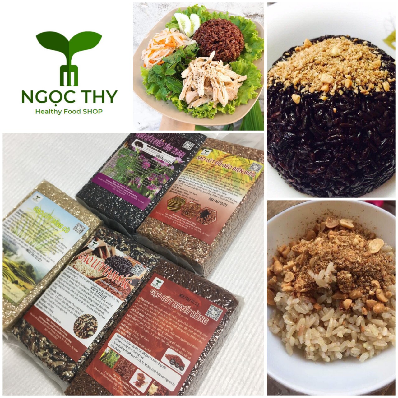 [NT Food] Gạo lứt nguyên cám ăn kiêng, thực dưỡng, giảm cân gói 1kg