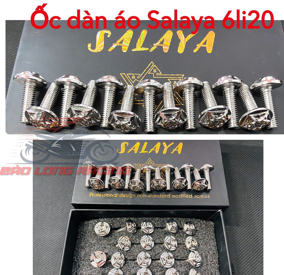 Ốc dàn áo Salaya 6li20 mẫu 01 đúng Inox 304 sáng bóng đẹp chất lượng
