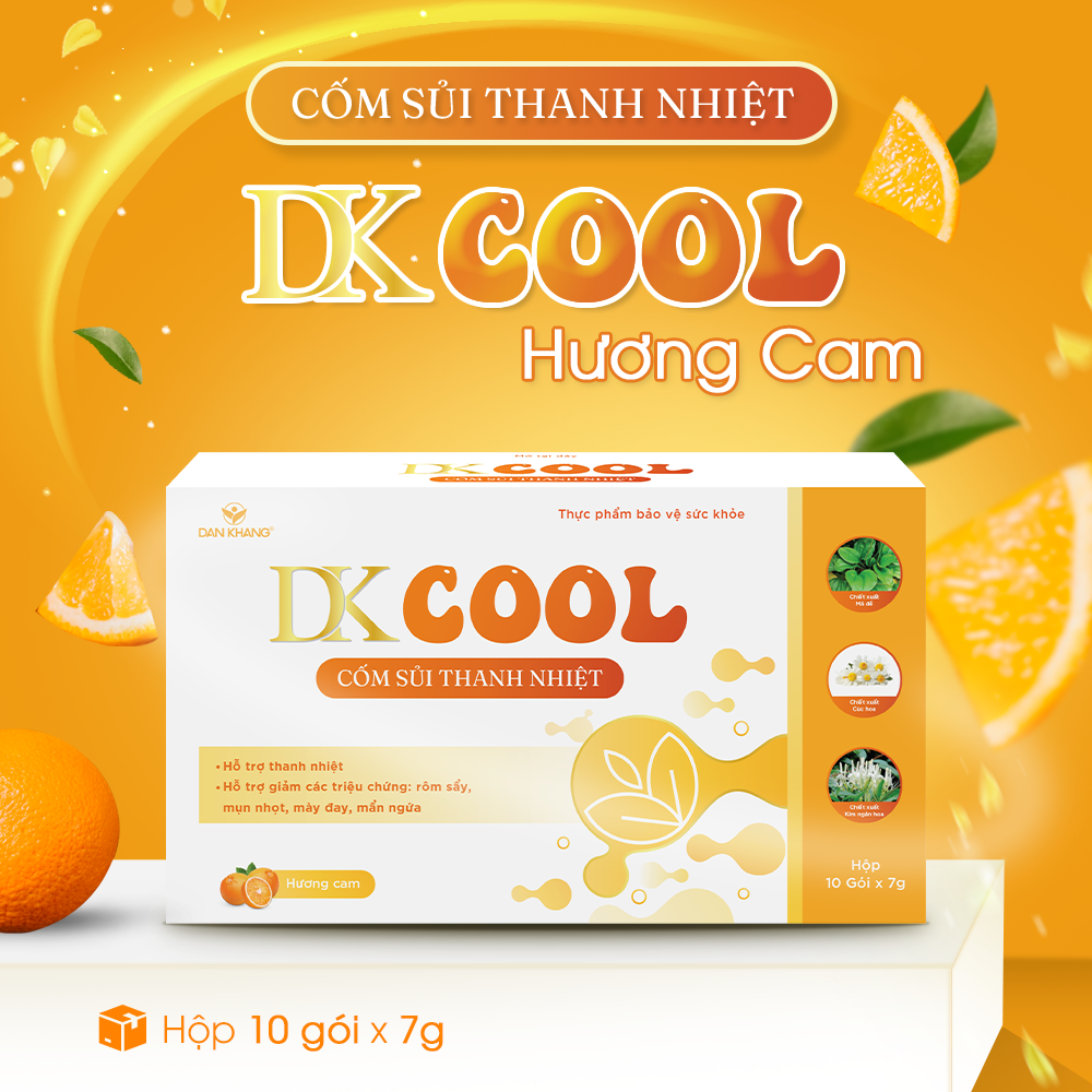 Cốm sủi thanh nhiệt dk cool hỗ trợ thanh nhiệt - hộp 10 gói x 7g