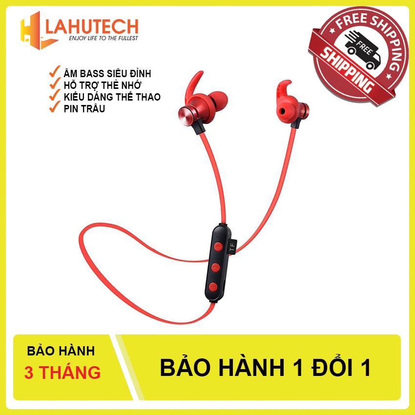 Tai nghe bluetooth không dây quàng cổ lahu xt22, tai nghe sport stereo chống nước, tai nghe hỗ trợ thẻ sd, tai nghe bluetooth, tai nghe không dây - lahutech
