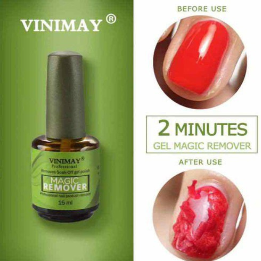 Nước phá gel móng - chai tháo sơn gel thần thánh Vinimay 15ml