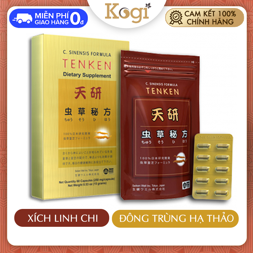 Đông Trùng Hạ Thảo Nhật Bản Tenken – 10 viên x 6 vỉ
