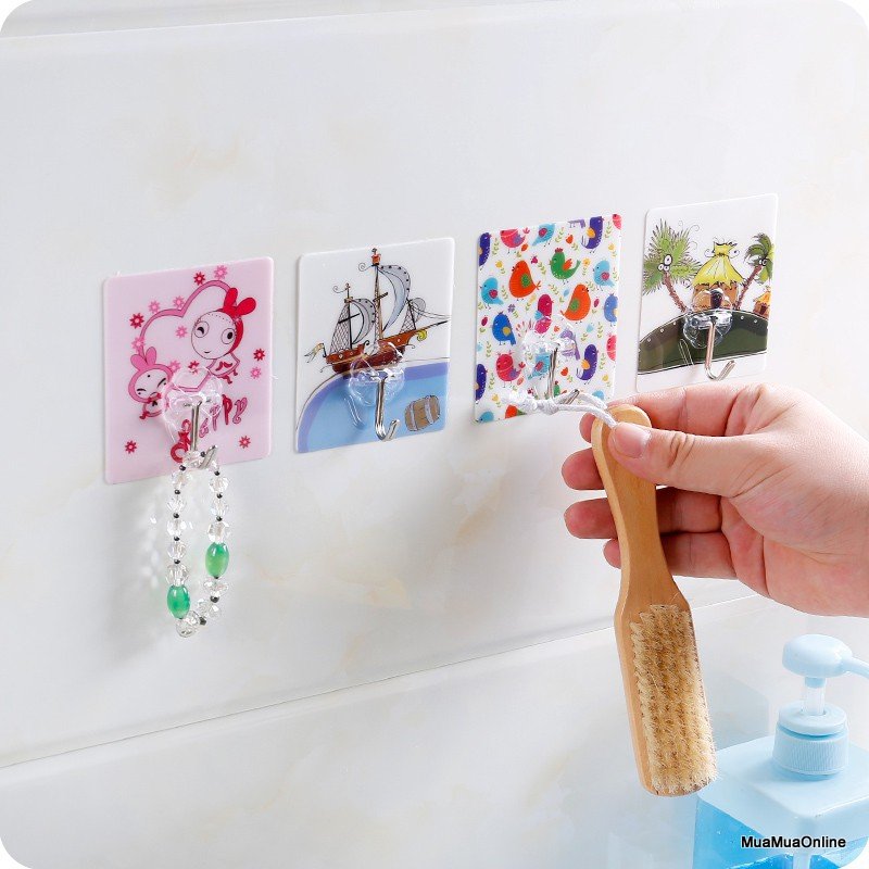 Combo 10 móc treo dán Gạch Men , dán Tường 3D siêu dính chịu lực tốt ( hình ngẫu nhiên )
