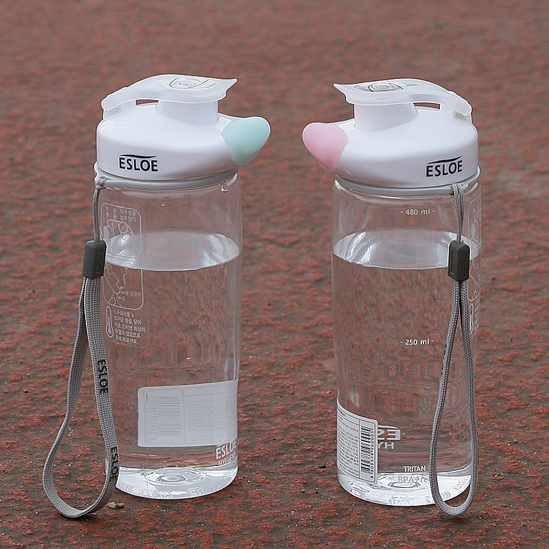 Bình Nước Nhựa ESLOE Chất Liệu PP Cao Cấp Trong Suốt Có Quai Xách Dung Tích 500ml