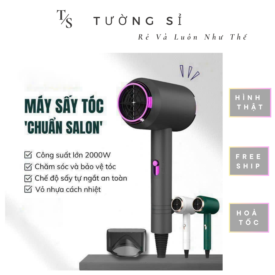 0140 Máy Sấy Tóc Chuẩn Salon-Công Suất Lớn -3 Chế Độ -Kèm Đầu Sấy Tháo Rời Tiện Lợi