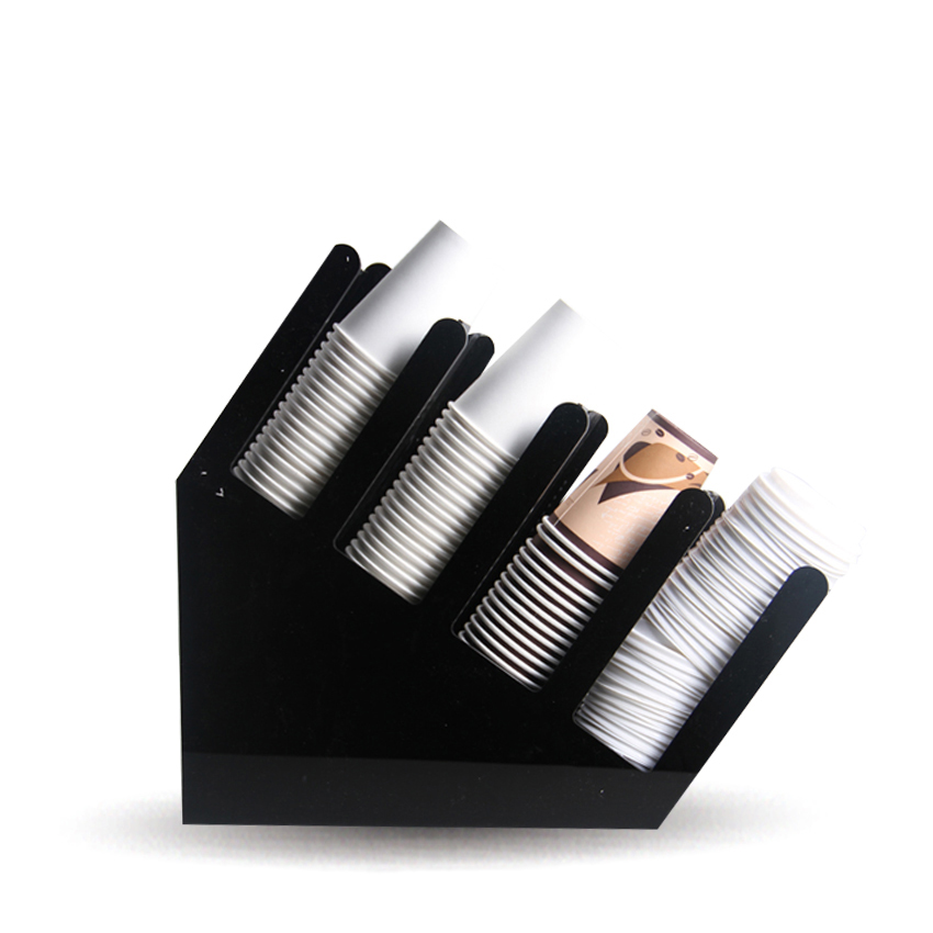 [HCM]Khay kệ để ly (cốc) màu đen