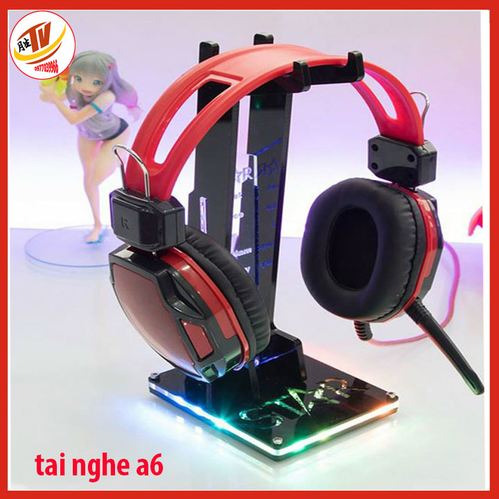 Tai Nghe Chụp Tai Chuyên Chơi Game Qinlian A6 Jack 3.5 Có Micro, Dây Chống Đứt, Dùng Được Cho Máy Tính Và Điện Thoại