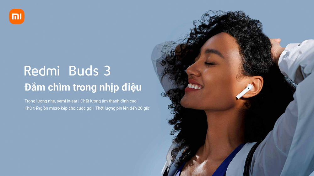 Tai nghe Bluetooth Xiaomi Redmi Buds 3 - Hàng chính hãng | Bảo hành 12