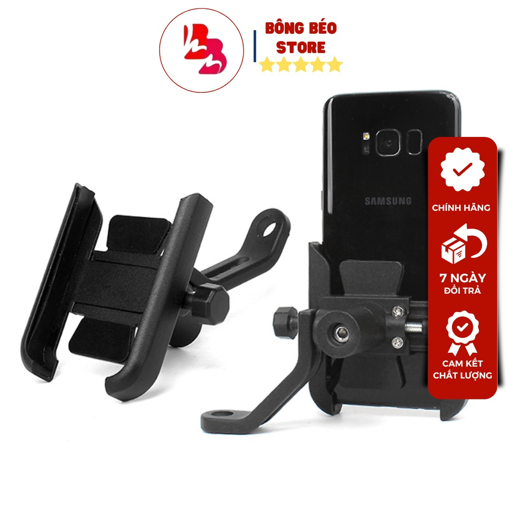 Giá Đỡ Kẹp Điện Thoại S500 Kim Loại gắn Xe Máy dành cho tài xế grab,goviet,now