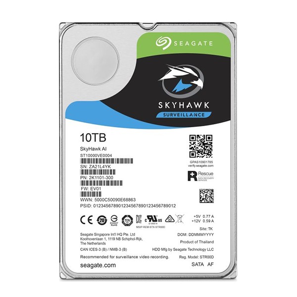 Ổ cứng hdd seagate skyhawk 10tb 3.5 inch sata 3 5900prm hàng chính hãng bảo hành toàn quốc