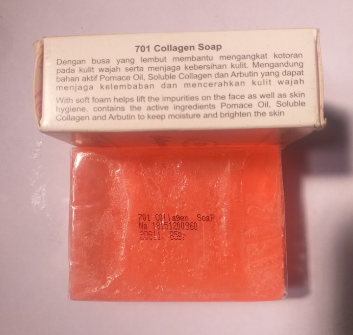 soap collagen plus vit e 701 dùng cho mặt và body