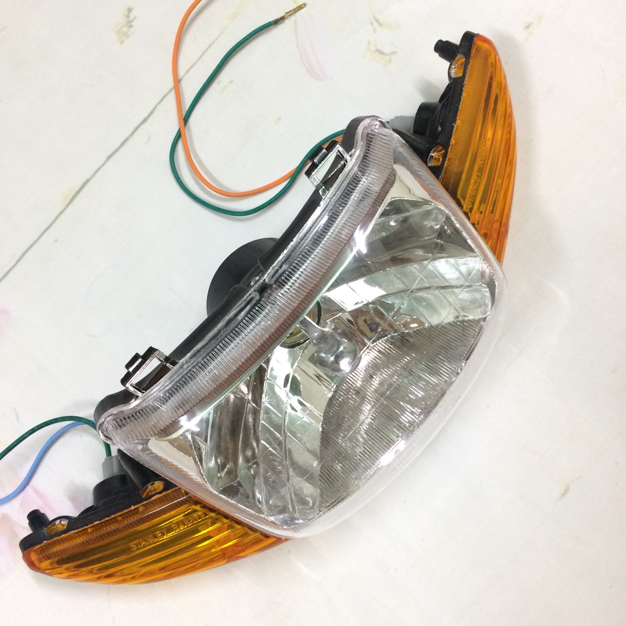 CỤM chóa đèn trước xe MÁY WAVE THÁI 1 BÓNG -Pha đèn xe wave ALPHA , xin nhan xe wave 110 ,CHÁ ĐÈN