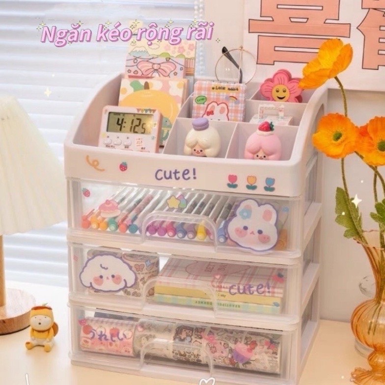 [HCM] Kệ tủ đựng mỹ phẩm đồ trang điểm trong suốt 4 tầng Tashuan TS-5338 - Hàng Việt Nam