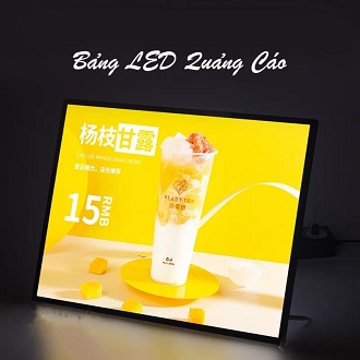 Bảng led quảng cáo, khung led treo tường, menu khung kim loại nhiều kích thước