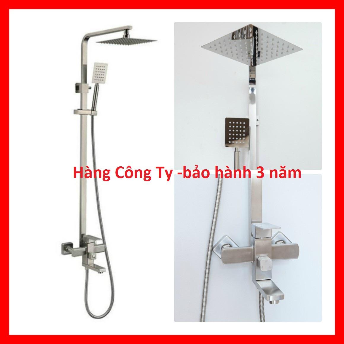 Bộ sen cây nóng lạnh inox 304 vuông- hàng cty