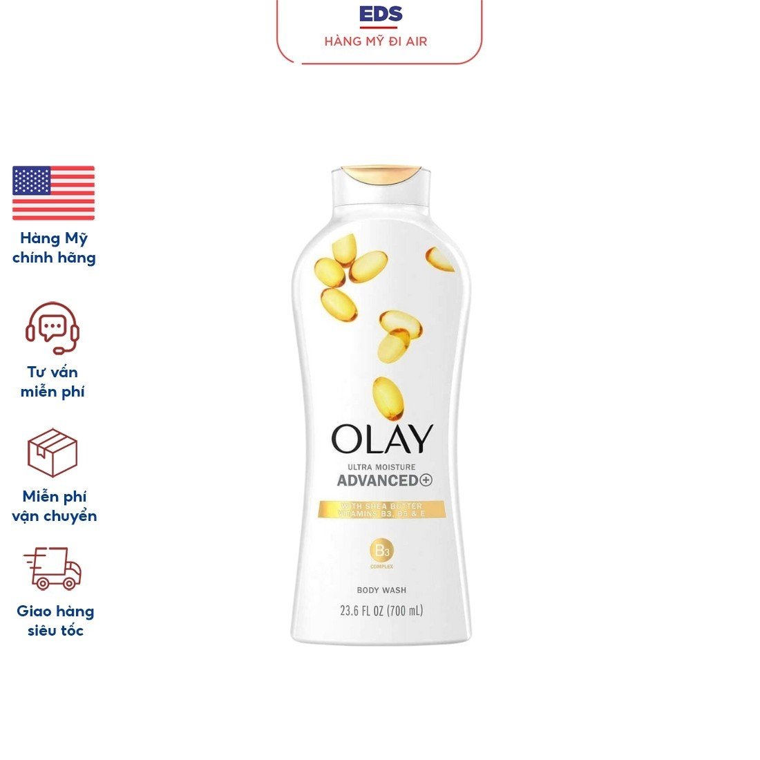 Sữa tắm dưỡng ẩm olay mỹ ultra moisture - eds hàng mỹ