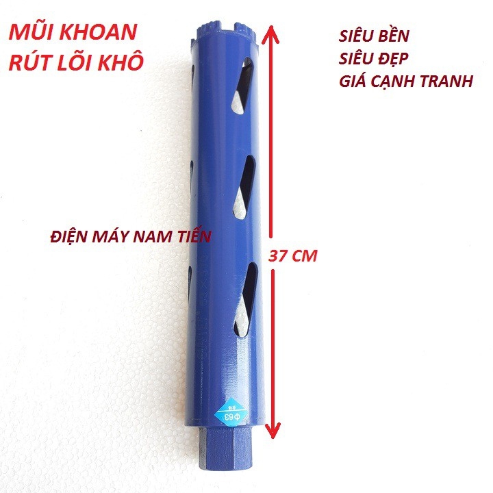 Mũi khoan rút lõi phi 63mm. mũi khoan khô. Mũi khoan rút lõi bê tông