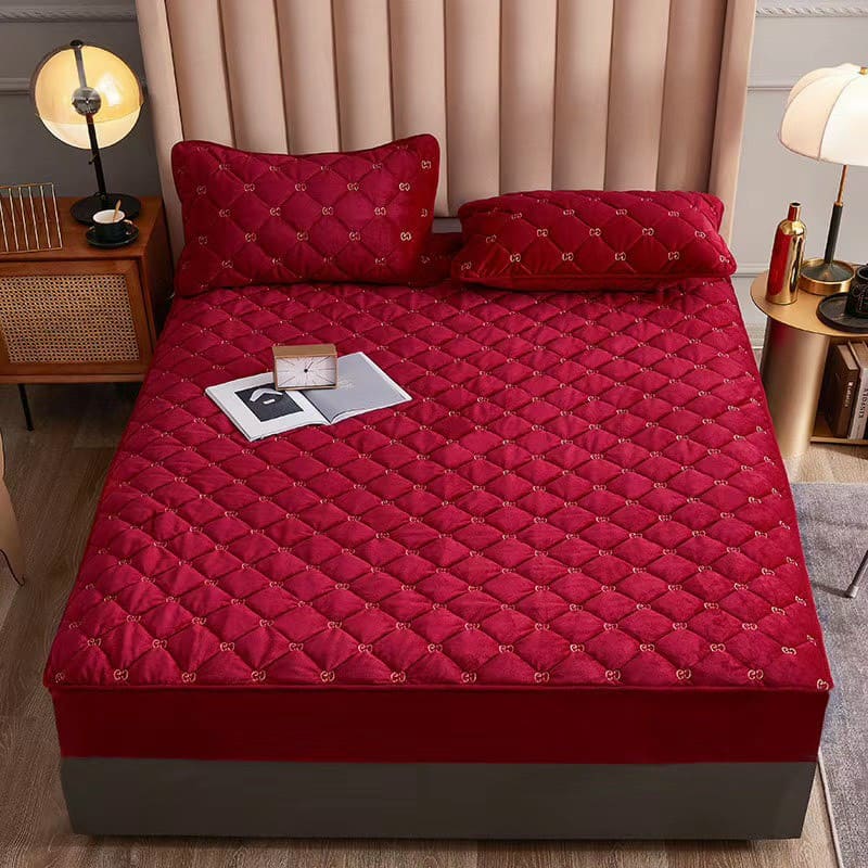 Thảm nỉ nhung trải giường GC ( 1 Ga + 2 vỏ gối nằm)