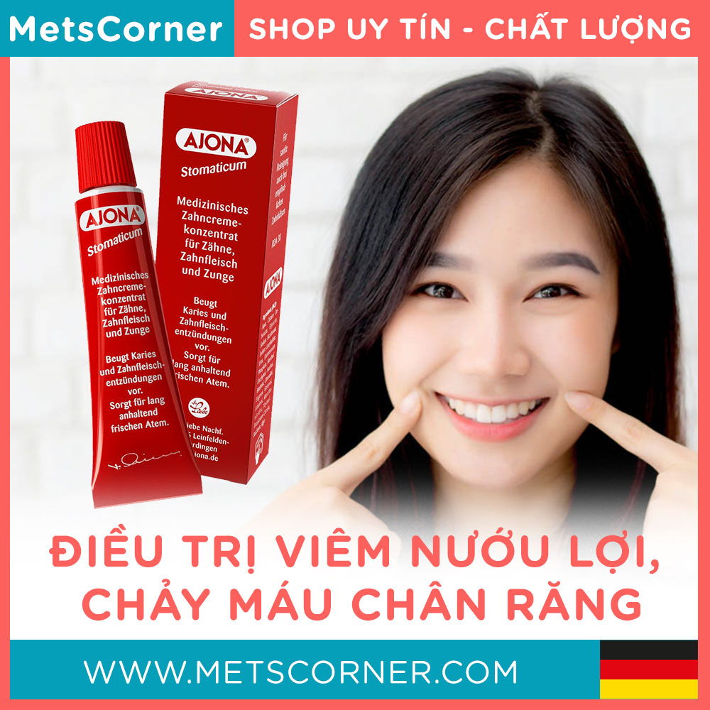 [HCM][Hàng Đức]Kem Đánh Răng Ajona chống hôi miệng chống tạo vôi răngmảng bámchống sâu răng bệnh nha chu25ml