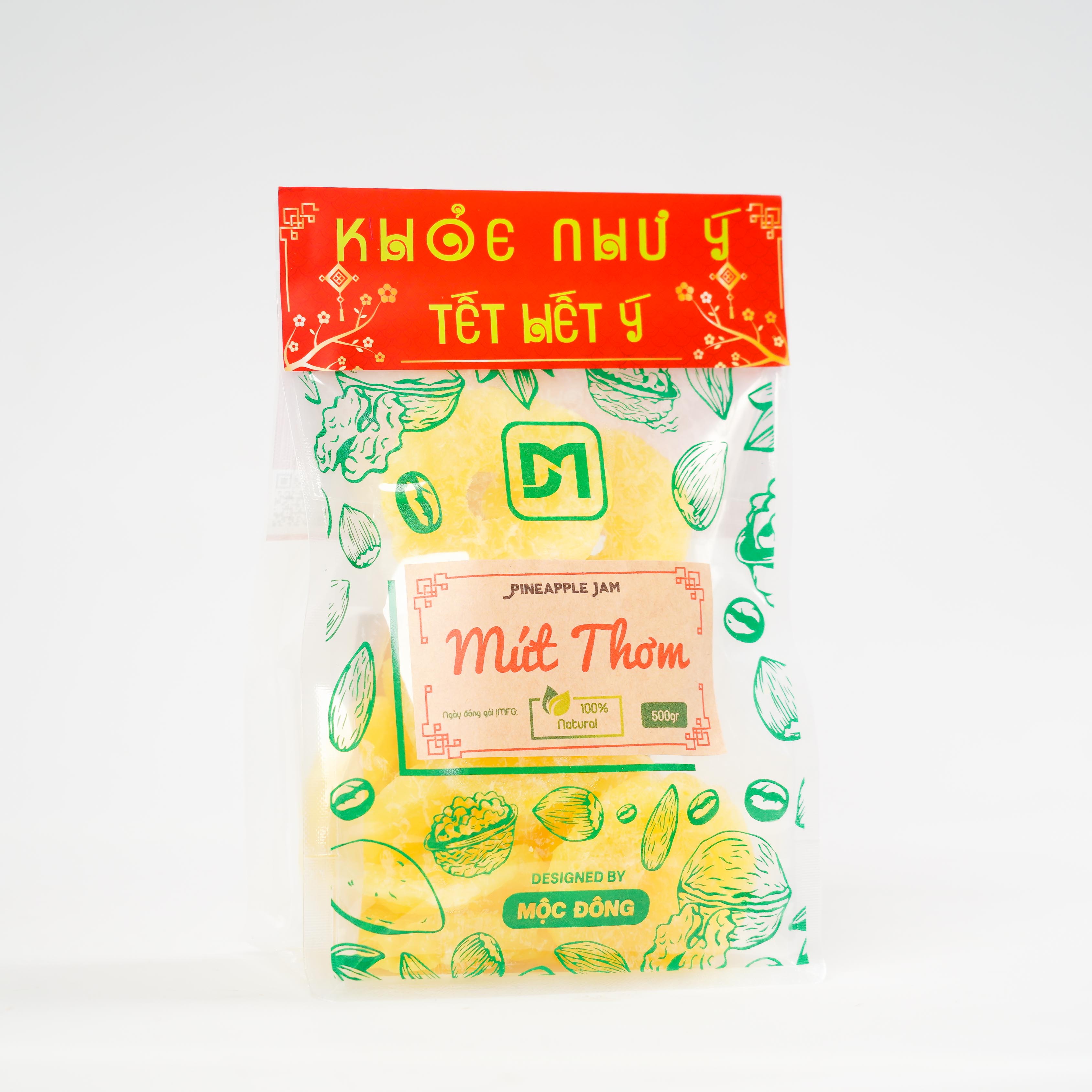 Túi 500gr Mứt thơm sấy dẻo cắt lát ít đường chua chua ngọt dịu
