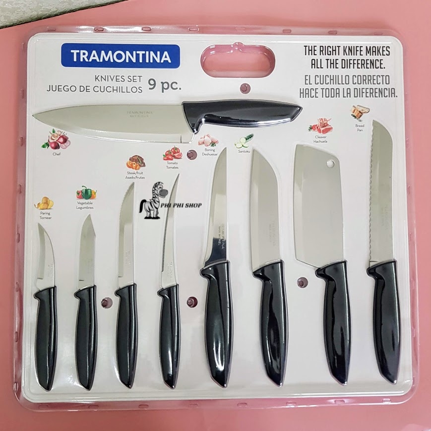 Dao nhà bếp Tramontina Plenus nhiều loại , nhiều bộ chọn lựa, dao cắt tỉa, dao cắt gọt , dao cắt cà chua , dao làm bếp inox 420 bền đẹp